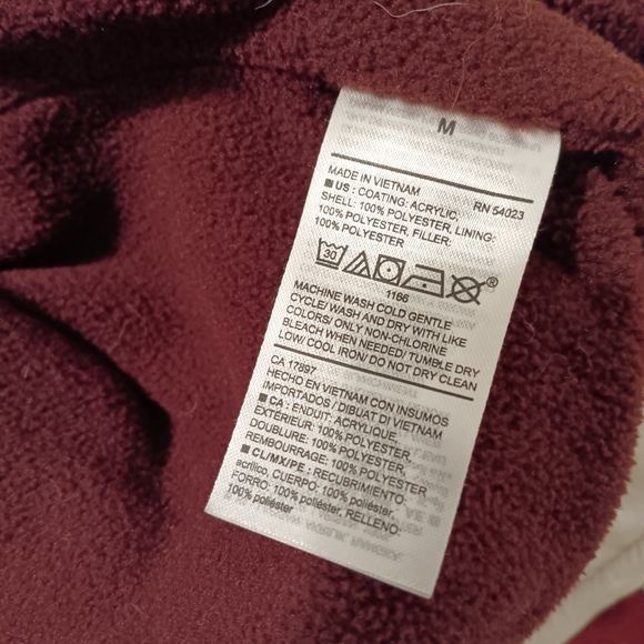 OLD NAVY Aggie maroon or burgundy  puffer vest - M - Picture 2 of 6